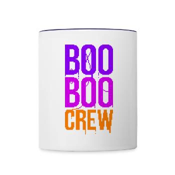 Boo Boo Crew - Contrast Coffee Mug - white/cobalt blue - Front