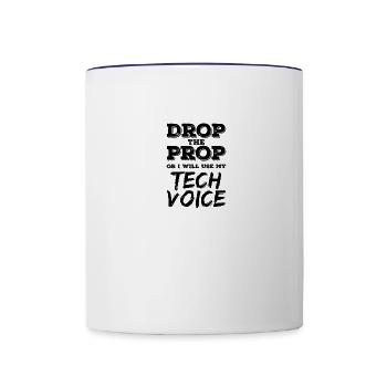 Backstage Tech Crew Art for a Theater Technician - Contrast Coffee Mug - white/cobalt blue - Front