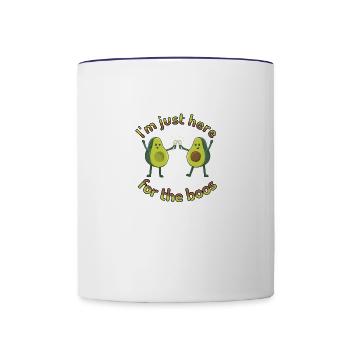 Lazy Avocado Halloween Costume - Contrast Coffee Mug - white/cobalt blue - Front