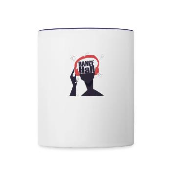 My headphones plays only Dancehall - Contrast Coffee Mug - white/cobalt blue - Front