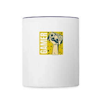 Gamers Dont Quit They Restart - Contrast Coffee Mug - white/cobalt blue - Front