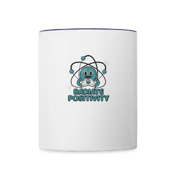 Radiate positivity - Contrast Coffee Mug - white/cobalt blue - Front