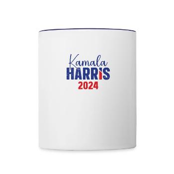 Kamala Harris 2024 Election Campaign Support - Contrast Coffee Mug - white/cobalt blue - Front