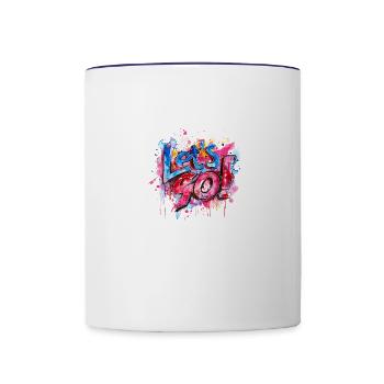 Let's Go Graffiti Art Bold Energetic Street Art - Contrast Coffee Mug - white/cobalt blue - Front