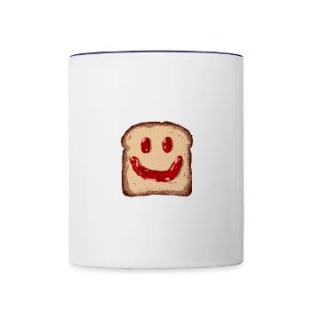 Slice of Toast - Contrast Coffee Mug - white/cobalt blue - Front