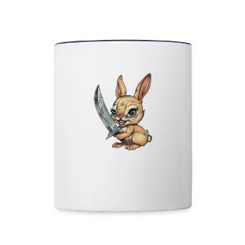 Blade Bunny - Contrast Coffee Mug - white/cobalt blue - Front