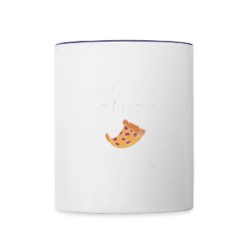 Slice Slice Baby Mukbang Vlogger Gift - Contrast Coffee Mug - white/cobalt blue - Front