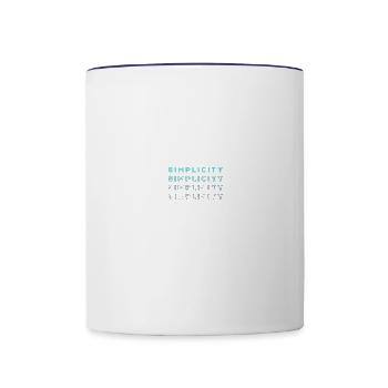Gradient Simplicity Typography Frame - Contrast Coffee Mug - white/cobalt blue - Front