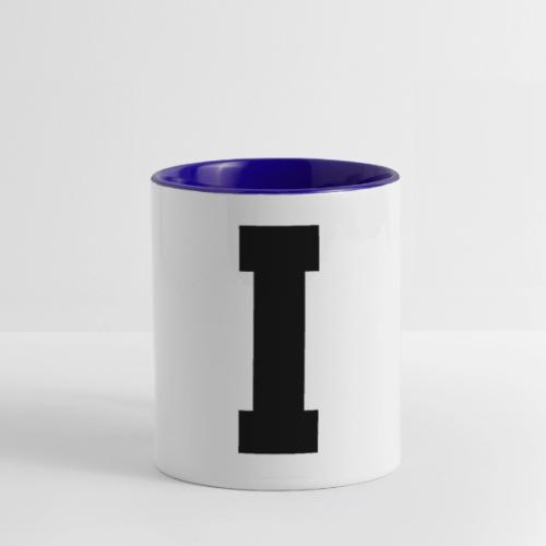 Varsity Letter I Collegiate Monogram - Contrast Coffee Mug