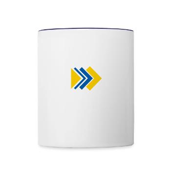 darshan Life - Contrast Coffee Mug - white/cobalt blue - Front