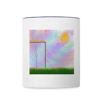 Synchronicity - Contrast Coffee Mug - white/cobalt blue - Front