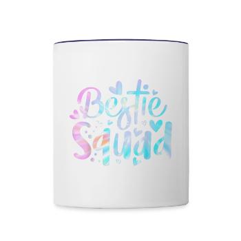 Funny Tie Dye Best Friend Matching Bestie Squad - Contrast Coffee Mug - white/cobalt blue - Front