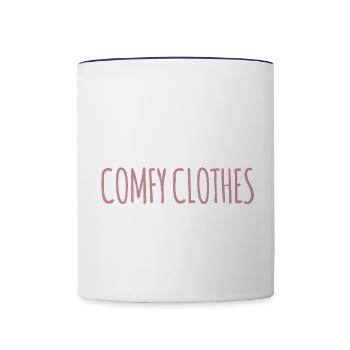 Murder-Shows And Comfy Clothes I Like True-Crime F - Contrast Coffee Mug - white/cobalt blue - Front