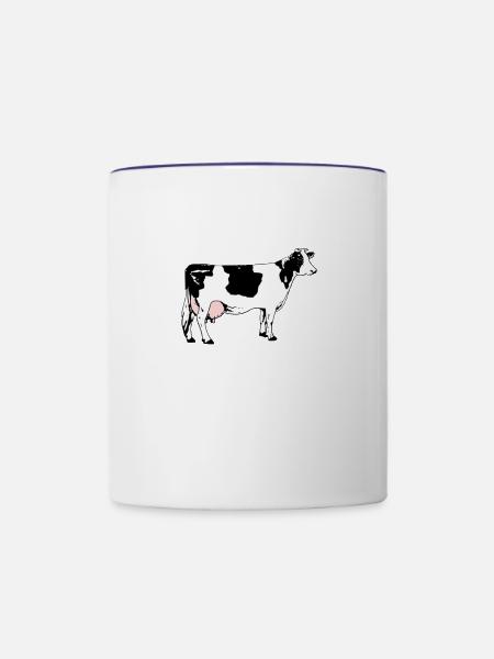 Bartending Tip Bartenders Not Cows - Contrast Coffee Mug - white/cobalt blue