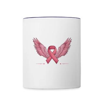 Support Squad Breast Cancer Awareness - Contrast Coffee Mug - white/cobalt blue - Front
