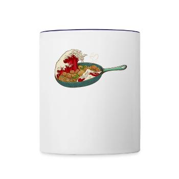 Spaghetti Bolognese - Italian Noodles - Japanese R - Contrast Coffee Mug - white/cobalt blue - Front