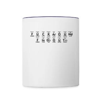 The Scientific Method Fuck around and Find Out Per - Contrast Coffee Mug - white/cobalt blue - Front