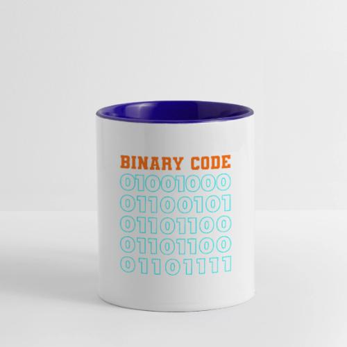 Say Hello in Binary code - Contrast Coffee Mug