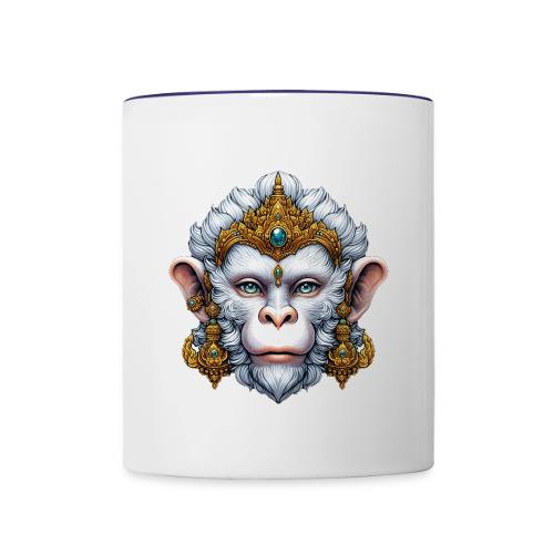 Thai Hanuman Monkey Deity Mask - Contrast Coffee Mug