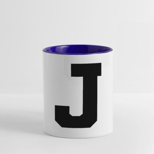 Varsity Letter J Athletic Alphabet Graphic - Contrast Coffee Mug