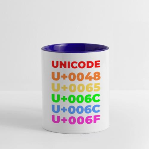 Hello, in unicode - Contrast Coffee Mug