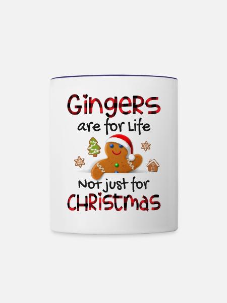 Gingers Are For Life Not Just For Christmas - Contrast Coffee Mug - white/cobalt blue