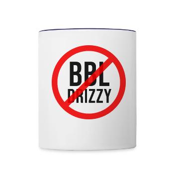 No BBL Drizzy - Black and Red - Contrast Coffee Mug - white/cobalt blue - Front
