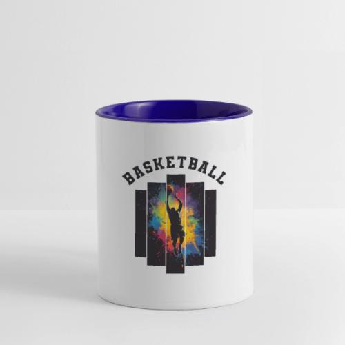 Basketball Slam Dunk Splash Design - Contrast Coffee Mug