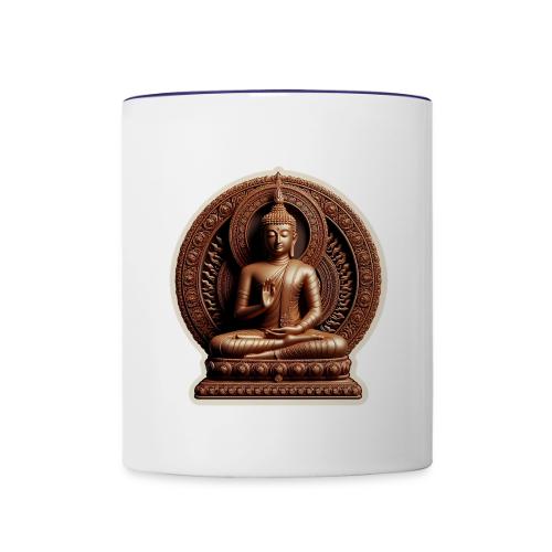 Buddha Statue in meditation and Hand Mudra - Contrast Coffee Mug