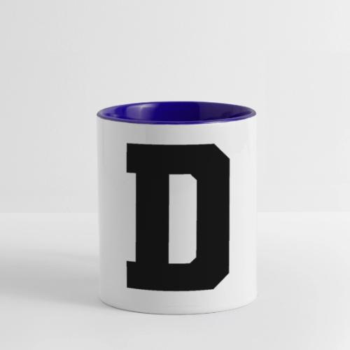 Varsity Letter D Athletic Alphabet Design - Contrast Coffee Mug