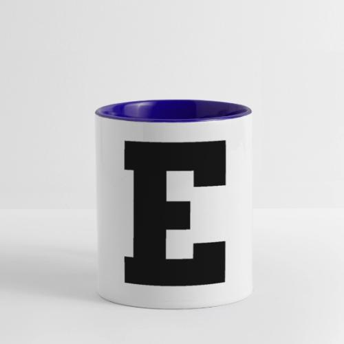 Varsity Letter E Collegiate Font Graphic - Contrast Coffee Mug