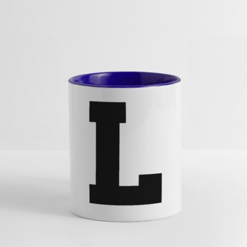 Varsity Letter L Athletic Monogram - Contrast Coffee Mug