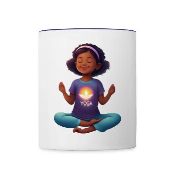 Little Yogi - Contrast Coffee Mug - white/cobalt blue - Front