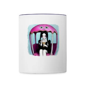 no guilty pleasures - Contrast Coffee Mug - white/cobalt blue - Front