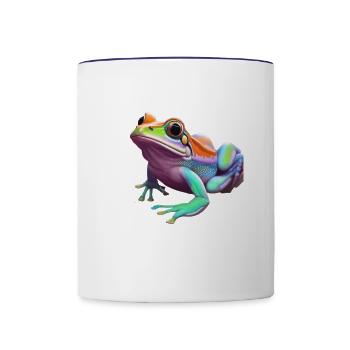 frog - Contrast Coffee Mug - white/cobalt blue - Front