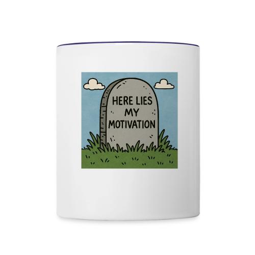 Motivations Cartoon Tombstone - Contrast Coffee Mug