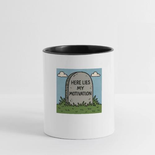 Motivations Cartoon Tombstone - Contrast Coffee Mug