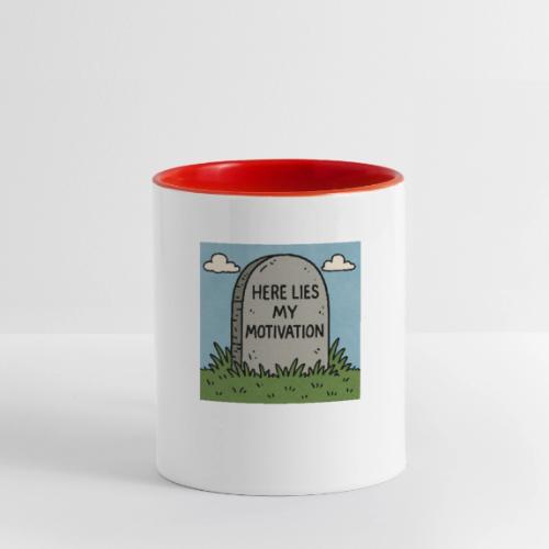 Motivations Cartoon Tombstone - Contrast Coffee Mug