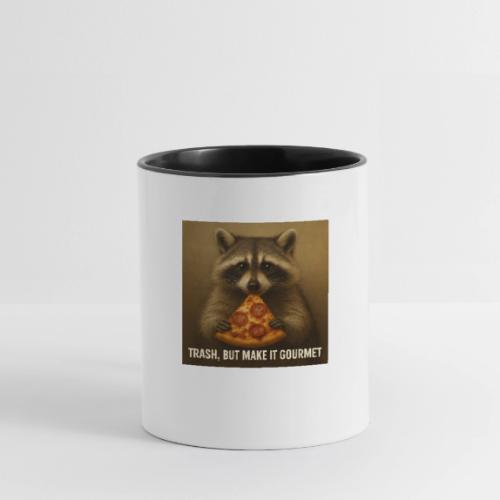 Gourmet Pizza Raccoon - Contrast Coffee Mug