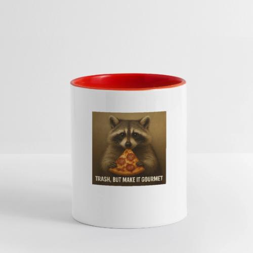 Gourmet Pizza Raccoon - Contrast Coffee Mug