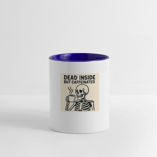Skeleton Sipping Coffee