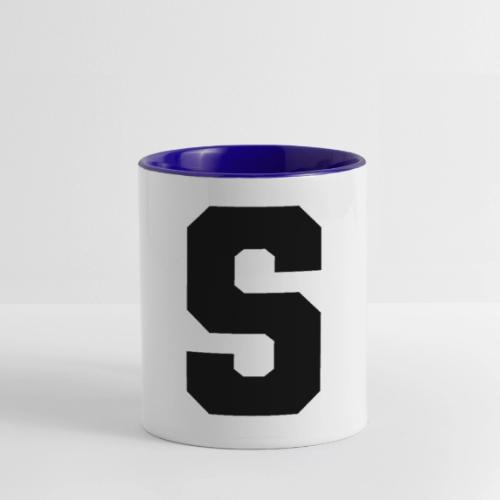 Varsity Letter S Collegiate Alphabet Art - Contrast Coffee Mug