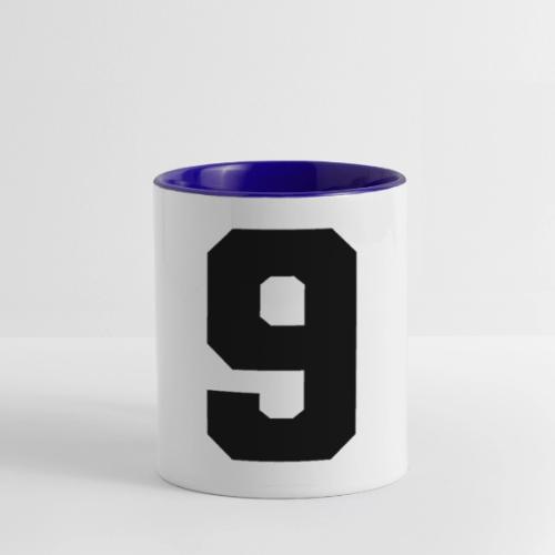 Varsity Number 9 Athletic Font - Contrast Coffee Mug