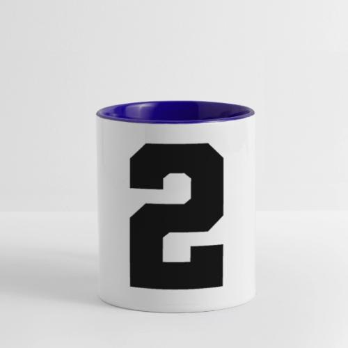 Varsity Number 2 Sports Design - Contrast Coffee Mug