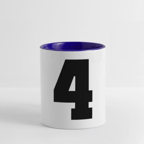Varsity Number 4 College Style - Contrast Coffee Mug