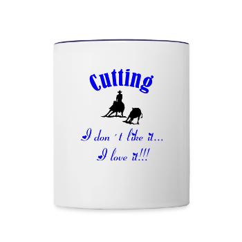Cutting I dont Like it - Contrast Coffee Mug - white/cobalt blue - Front