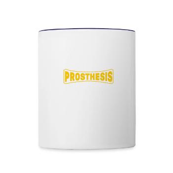 Don't Make Me Take My Prosthesis Off Beat You - Contrast Coffee Mug - white/cobalt blue - Front
