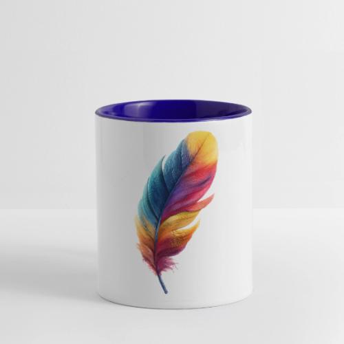Rainbow Flight Feather - Contrast Coffee Mug
