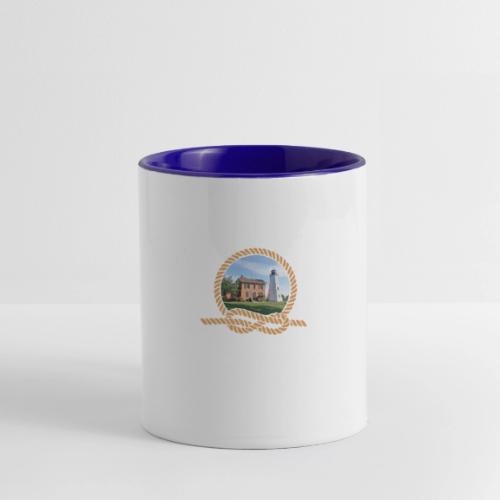 Charlotte-Genesee Lighthouse White Lettering - Contrast Coffee Mug