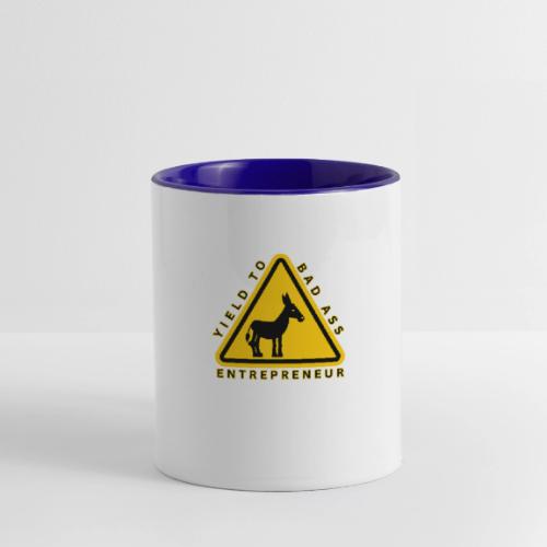 Yield to Bad Ass Entrepreneur - Contrast Coffee Mug